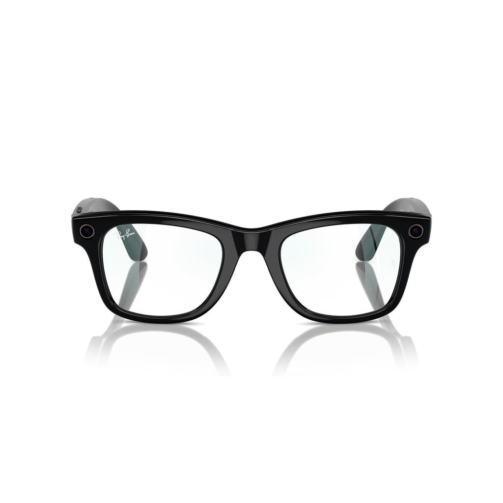 Smart Wayfarer – Shiny Black (AI-Enabled Glasses)